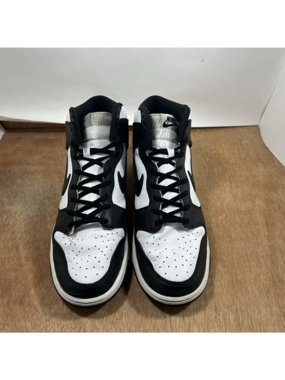 Nike Dunk High Panda Black White Mens Size 10.5 Athletic Leather Shoes Sneakers